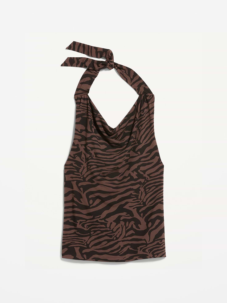 Image 5 of 5, Cowl-Neck Halter Top