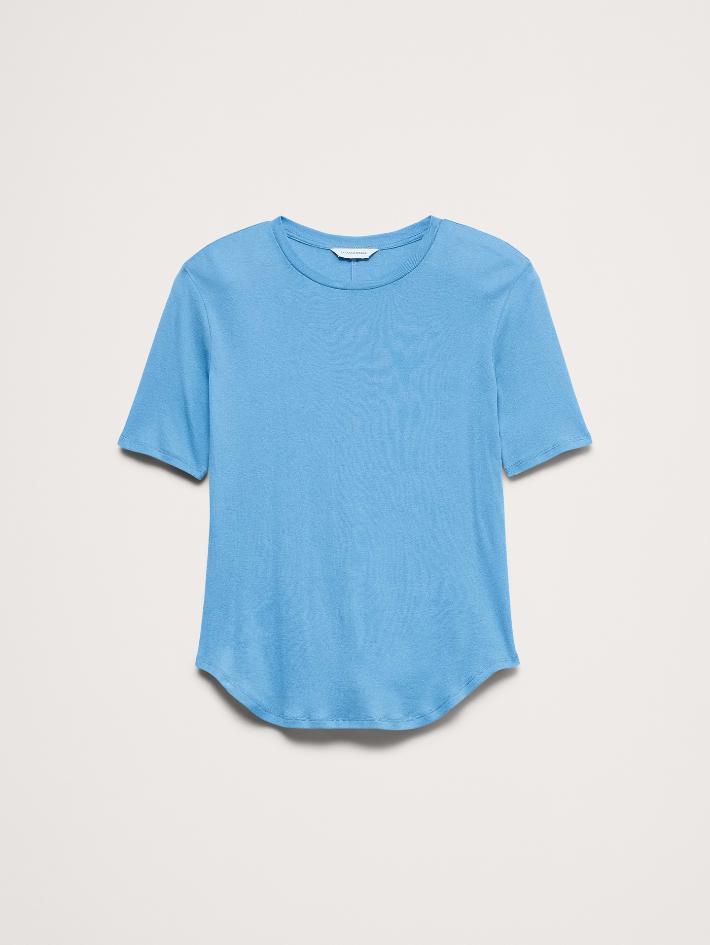 Image number 3 showing, Airy Cotton Elbow-Sleeve T-Shirt