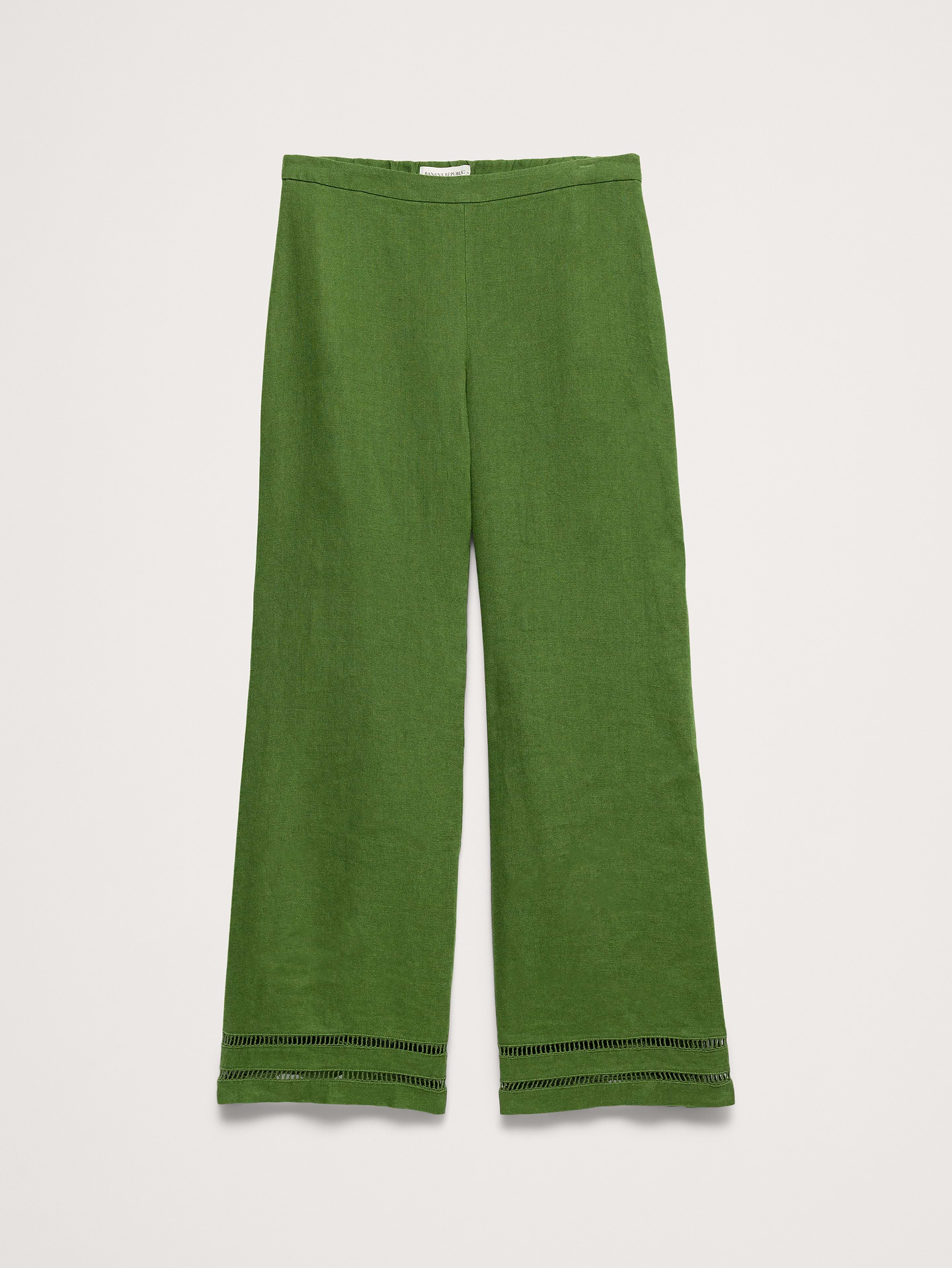 Image number 5 showing, Mid-Rise Kick-Flare Linen Ankle Pant