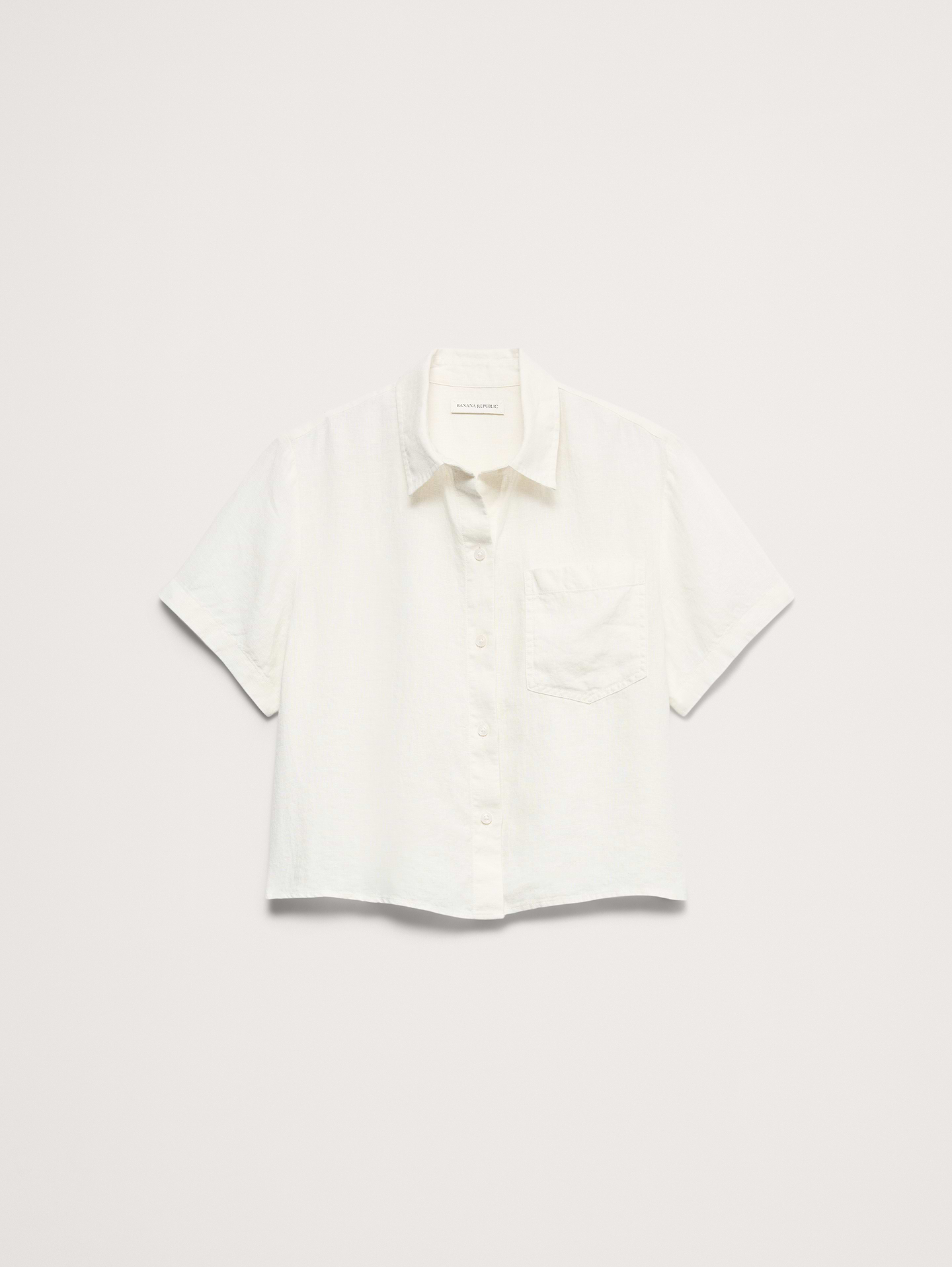 Image number 4 showing, The Boxy Crop Shirt in Linen
