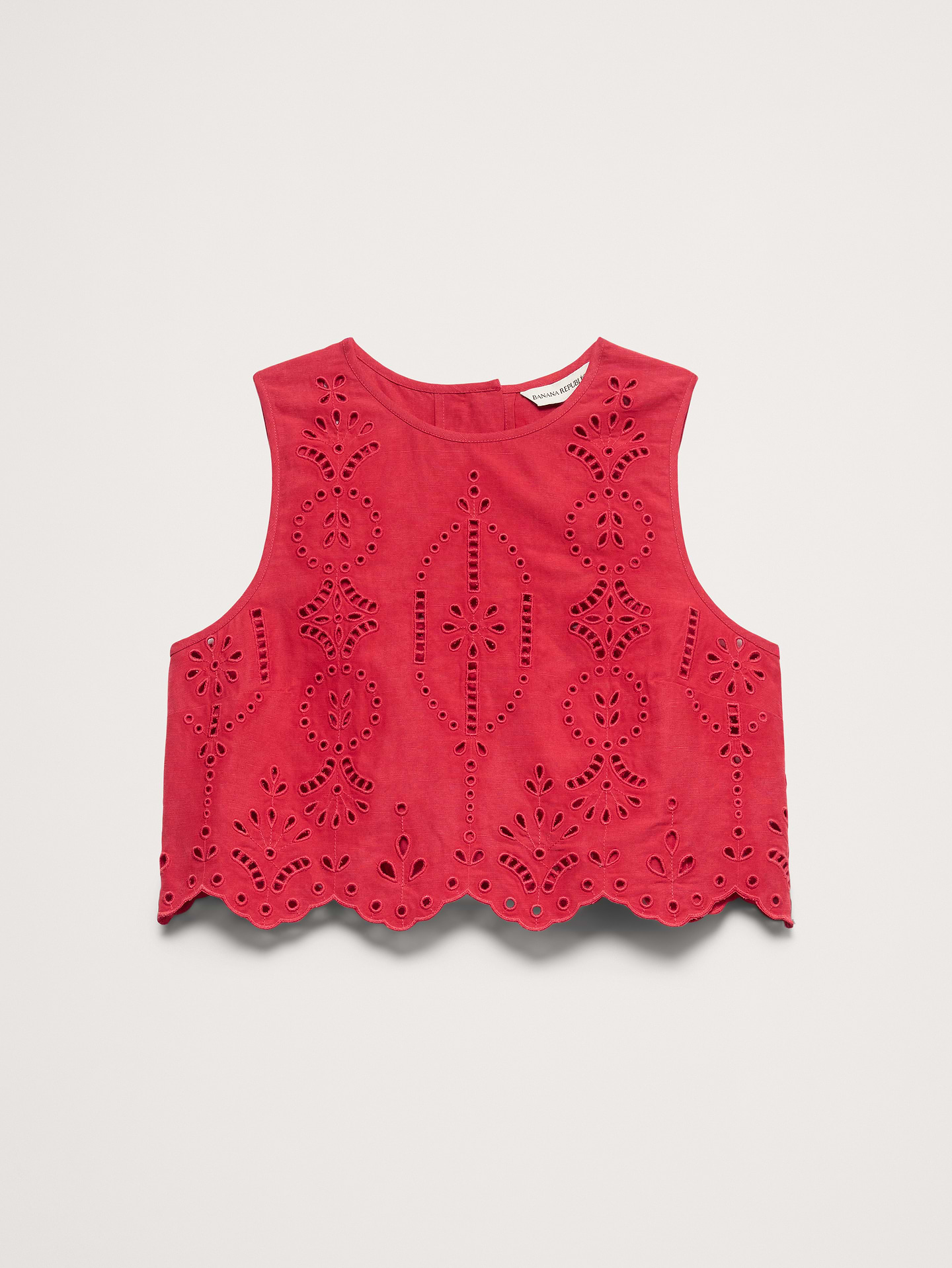 Image number 4 showing, Tencel™-Linen Eyelet Tank