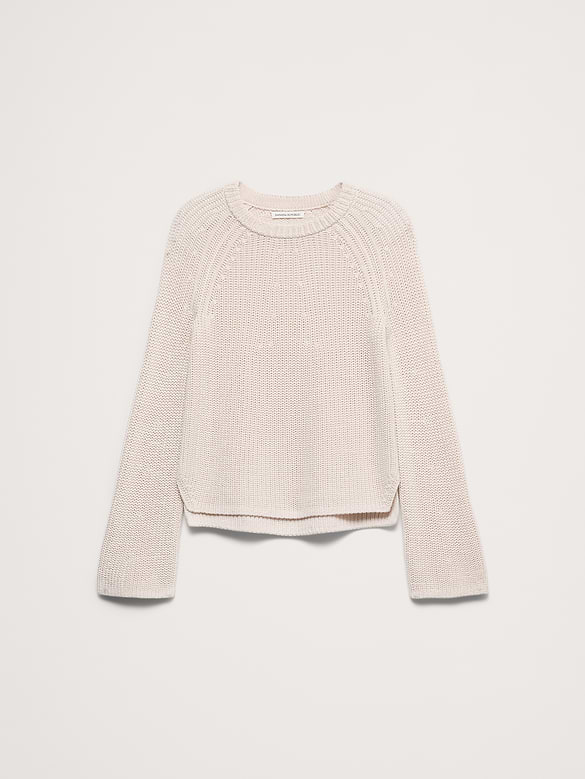Cotton Flare-Sleeve Sweater
