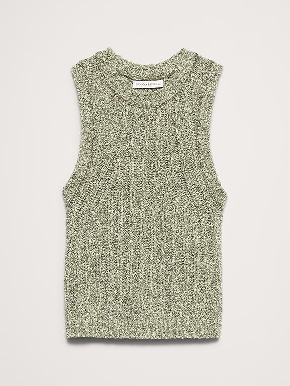 Bouclé Cotton Sweater Tank