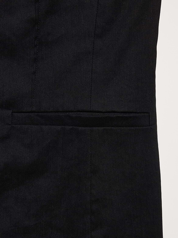 Stretch Linen-Viscose Long Vest