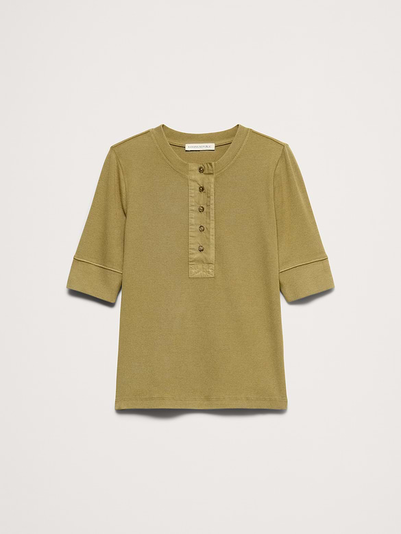 Ribbed Henley