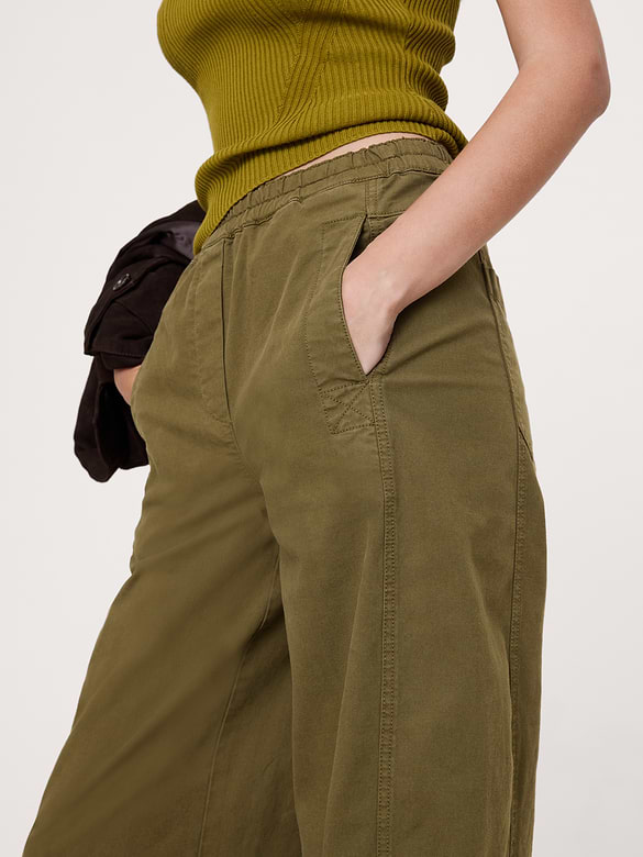 Mid-Rise Relaxed Painter Pull-On Pant
