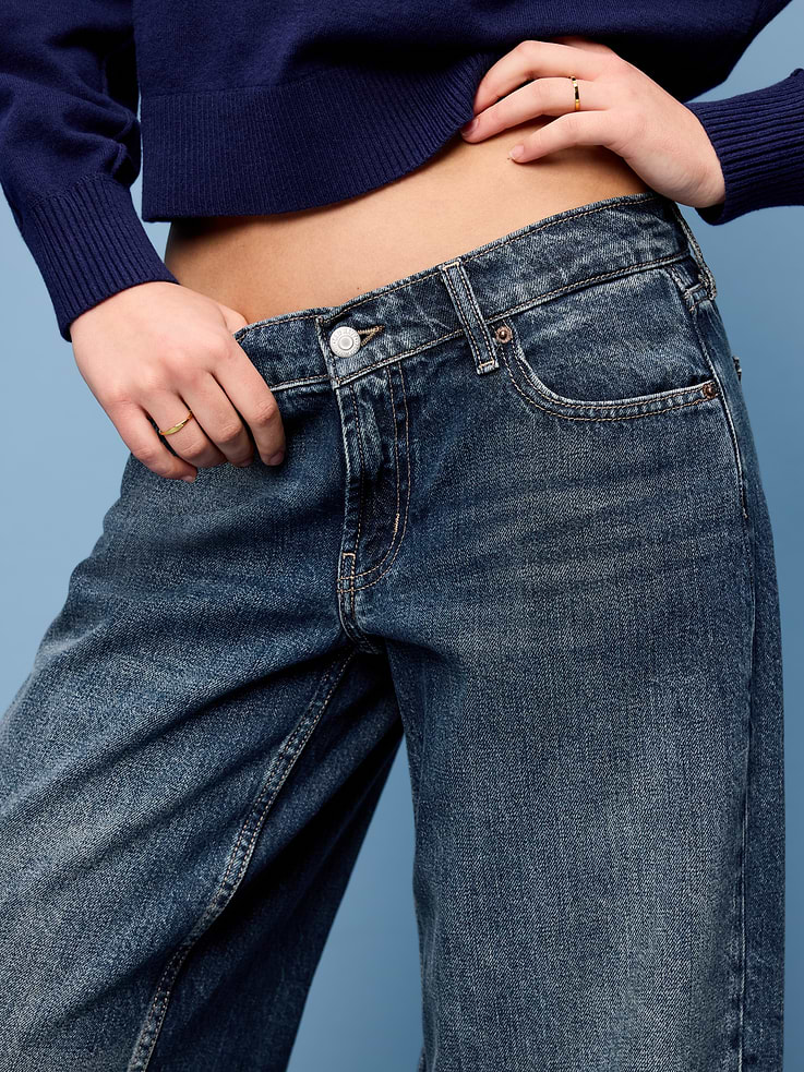 L'image numéro 5 présente Jean coupe généreuse à jambe large à taille basse