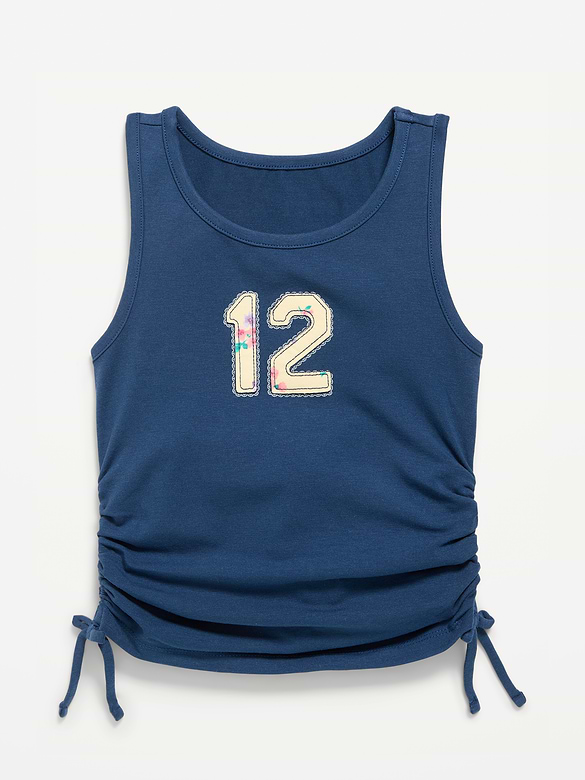 Side-Ruched Tank Top for Girls