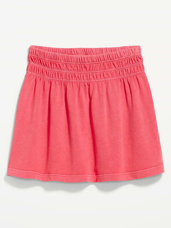 SoSoft Terry Smocked-Waist Mini Skirt