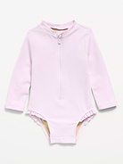L'image numéro 1 présente Maillot de bain anti-UV une-pièce à manches longues pour bébé