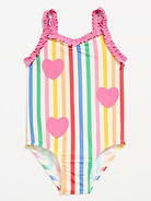 Image number 1 showing, Printed One-Piece Swimsuit for Toddler Girls