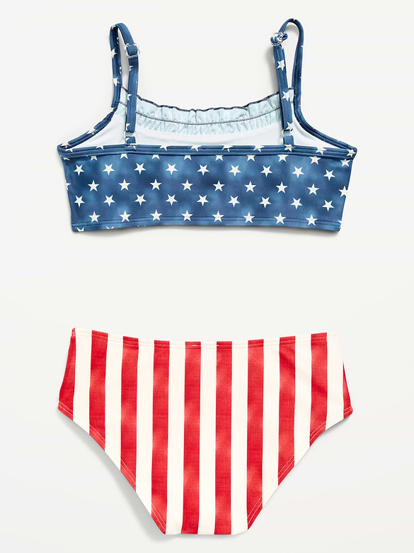 Ruffle-Trim Bikini Swim Set for Girls