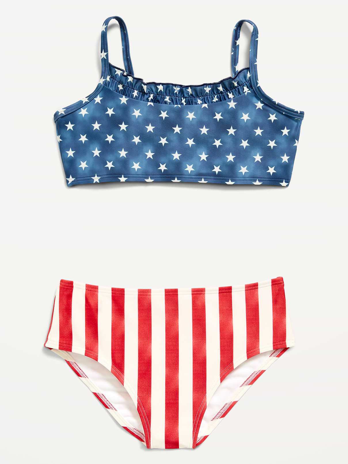 Image number 1 showing, Ruffle-Trim Bikini Swim Set for Girls