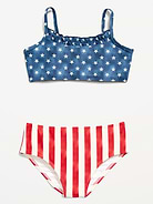 Image number 1 showing, Ruffle-Trim Bikini Swim Set for Girls