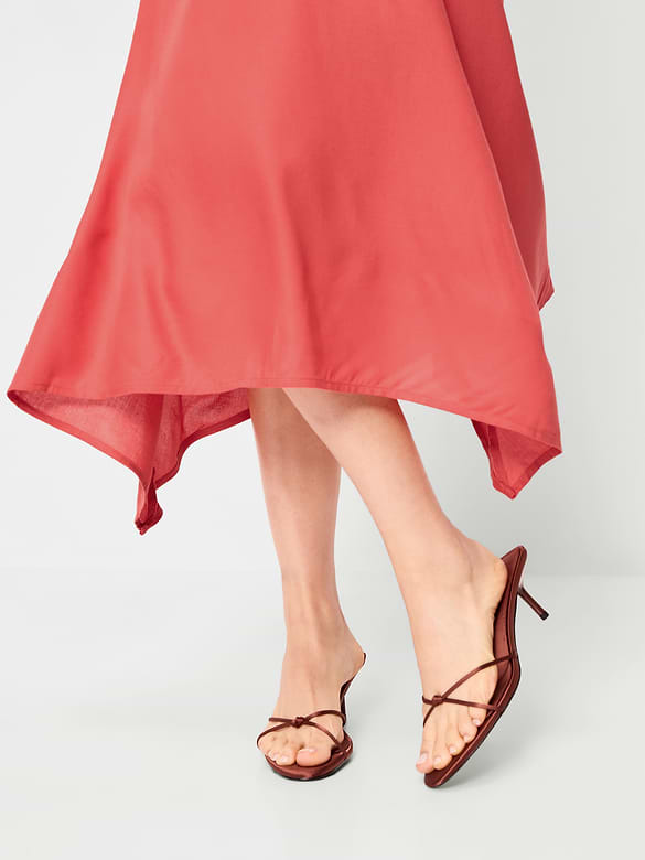 Handkerchief Hem Midi Dress