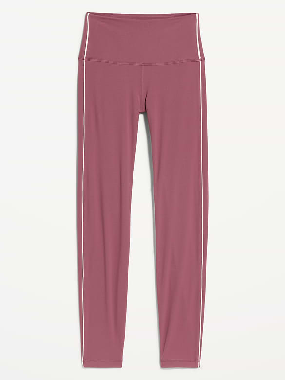 High-Waisted StudioSmooth 7/8 Side-Striped Leggings