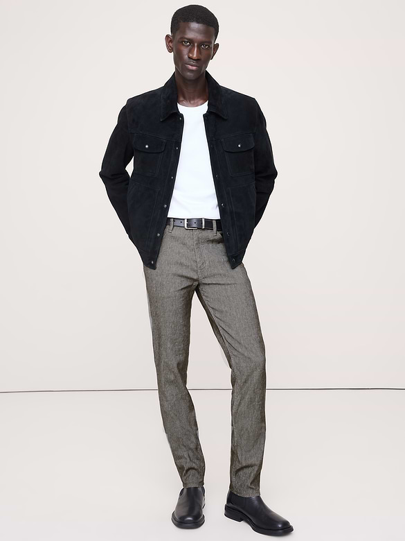 Slim Linen-Cotton Traveler Pant
