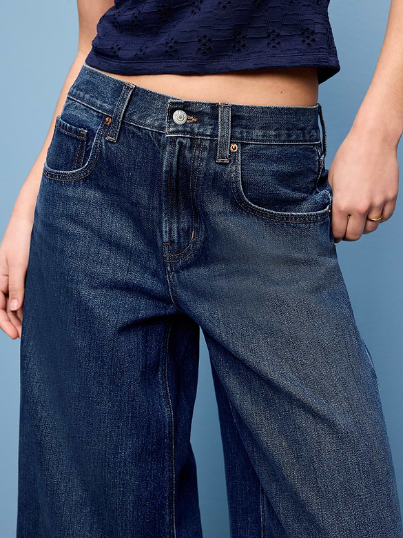 Mid-Rise Baggy Culottes