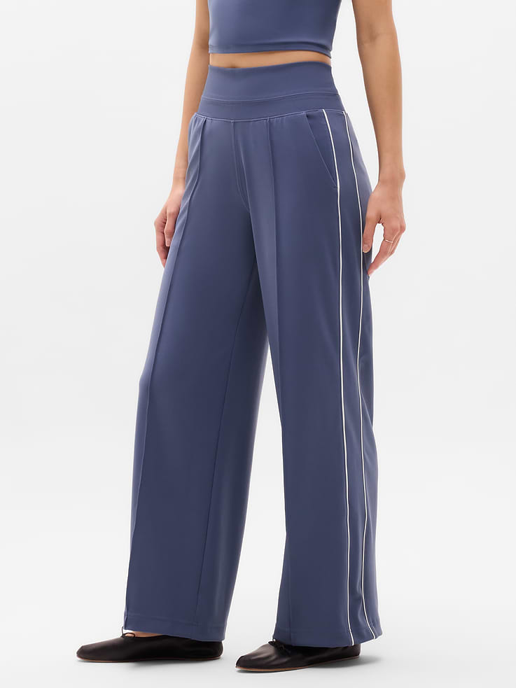 Image number 2 showing, Venice High Rise Track Stripe Wide Leg Pant