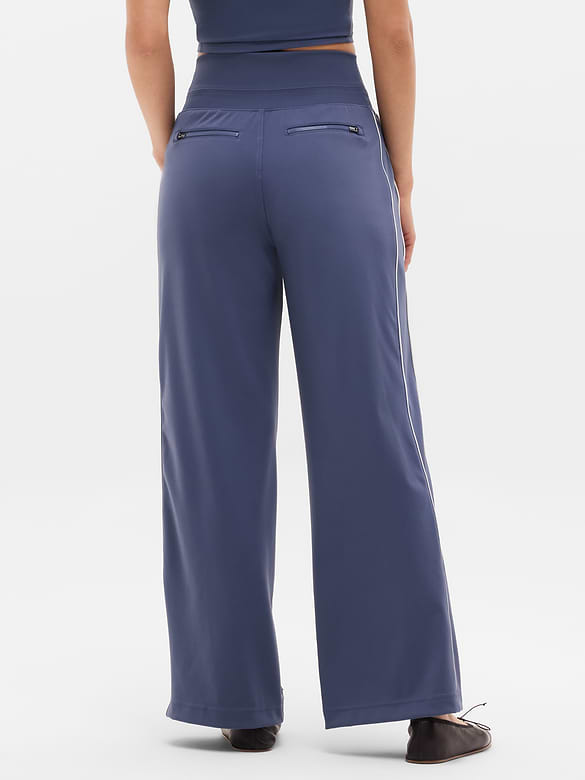 Venice High Rise Track Stripe Wide Leg Pant