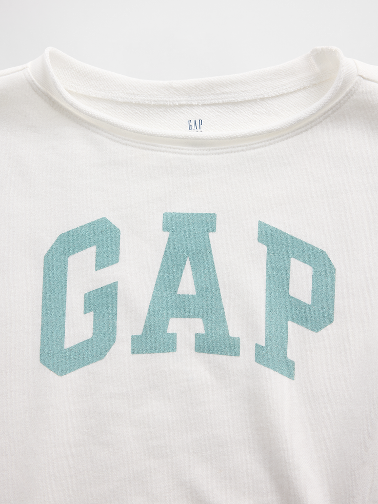Image number 5 showing, Kids VintageSoft Terry Wide-Neck Logo Sweatshirt