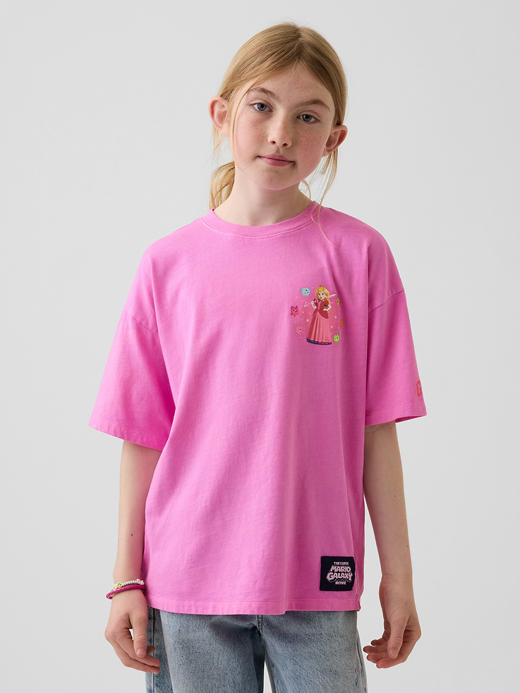 Image 2 of 5, Kids Super Mario Relaxed Graphic T-Shirt