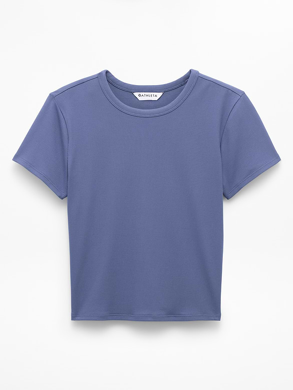 Signature Rib Crop Tee
