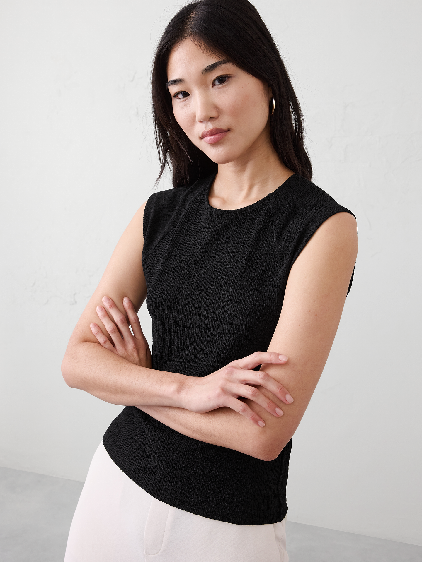 Image number 1 showing, Jacquard Crinkled Top