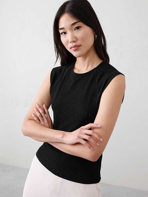 Jacquard Crinkled Top