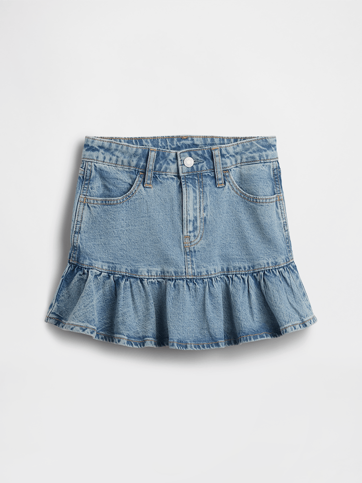 Image number 2 showing, Kids Denim Ruffle Skirt