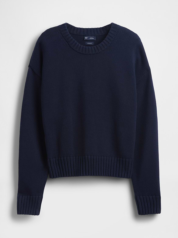 100% Cotton Oversized Crop Sweater