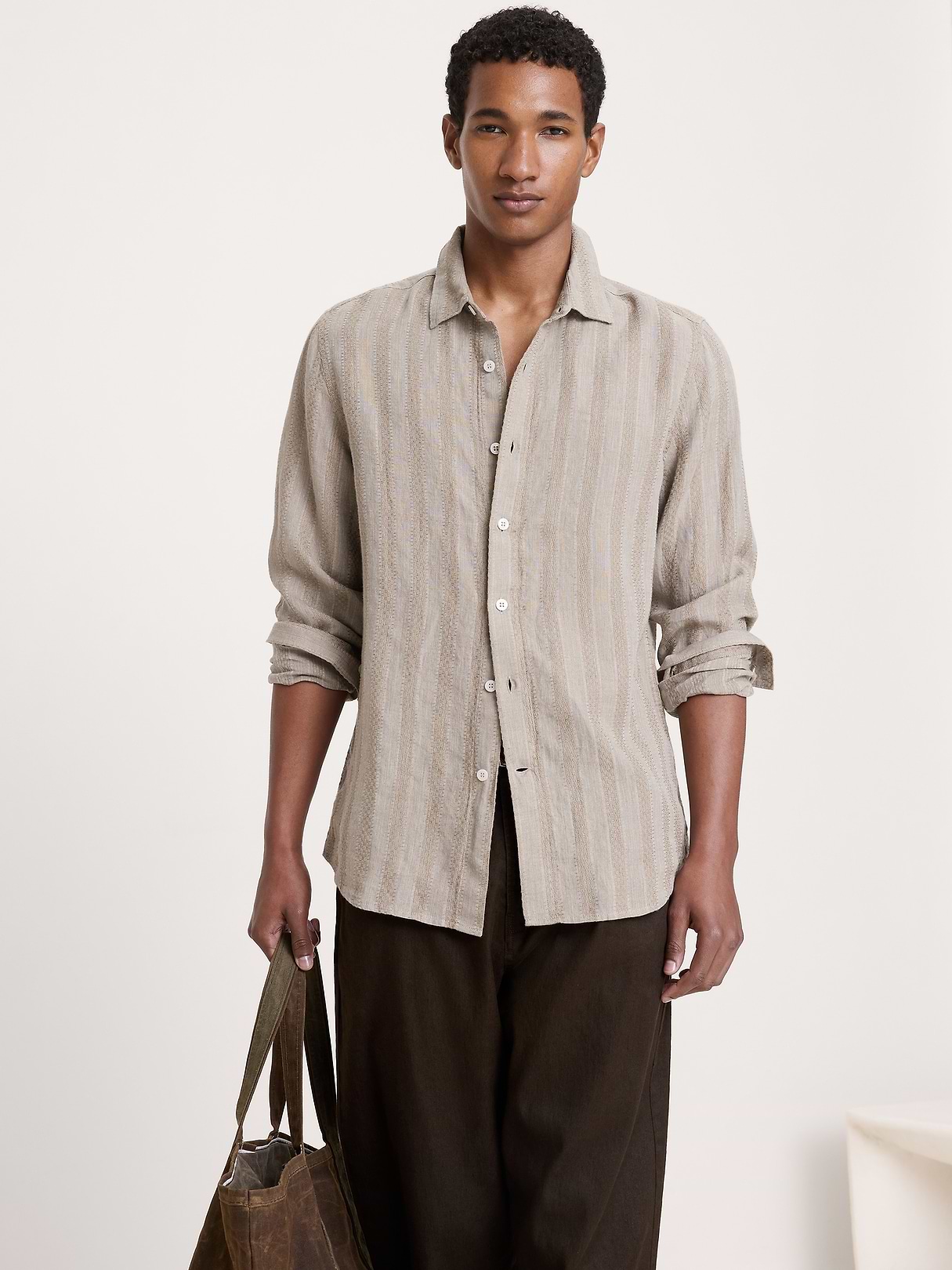 Standard-Fit Textured Shirt | Banana Republic