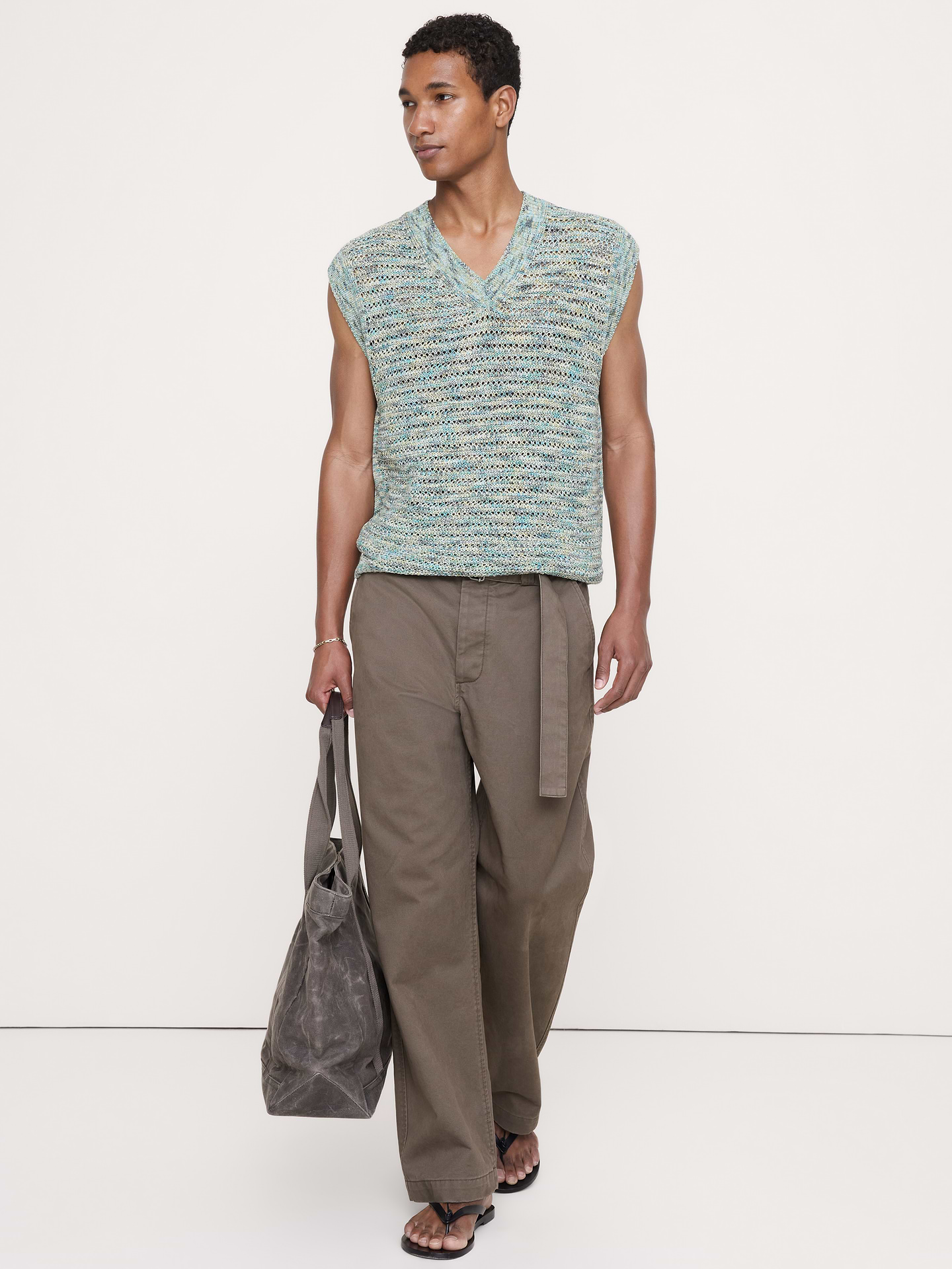 Image number 3 showing, Spacedye Cotton Crochet Vest