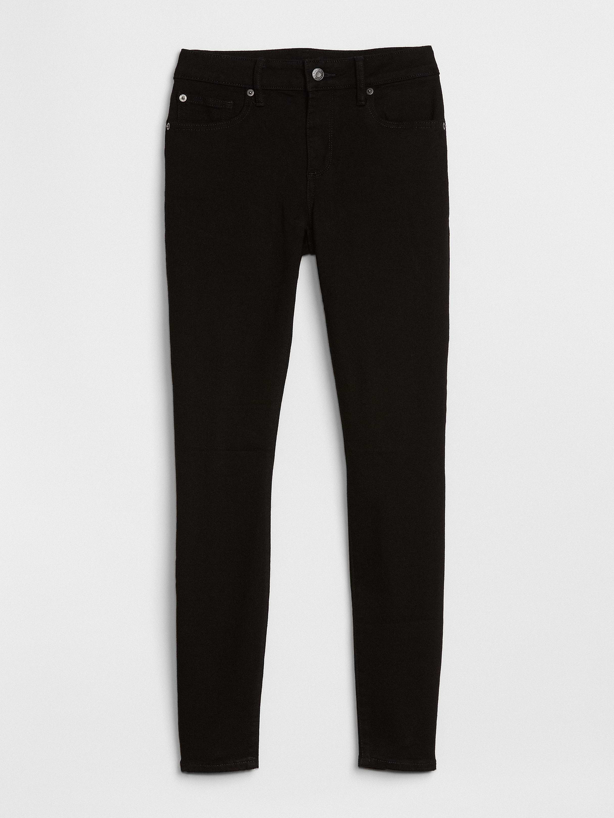 Mid Rise Curvy True Skinny Jeans - Black by Gap