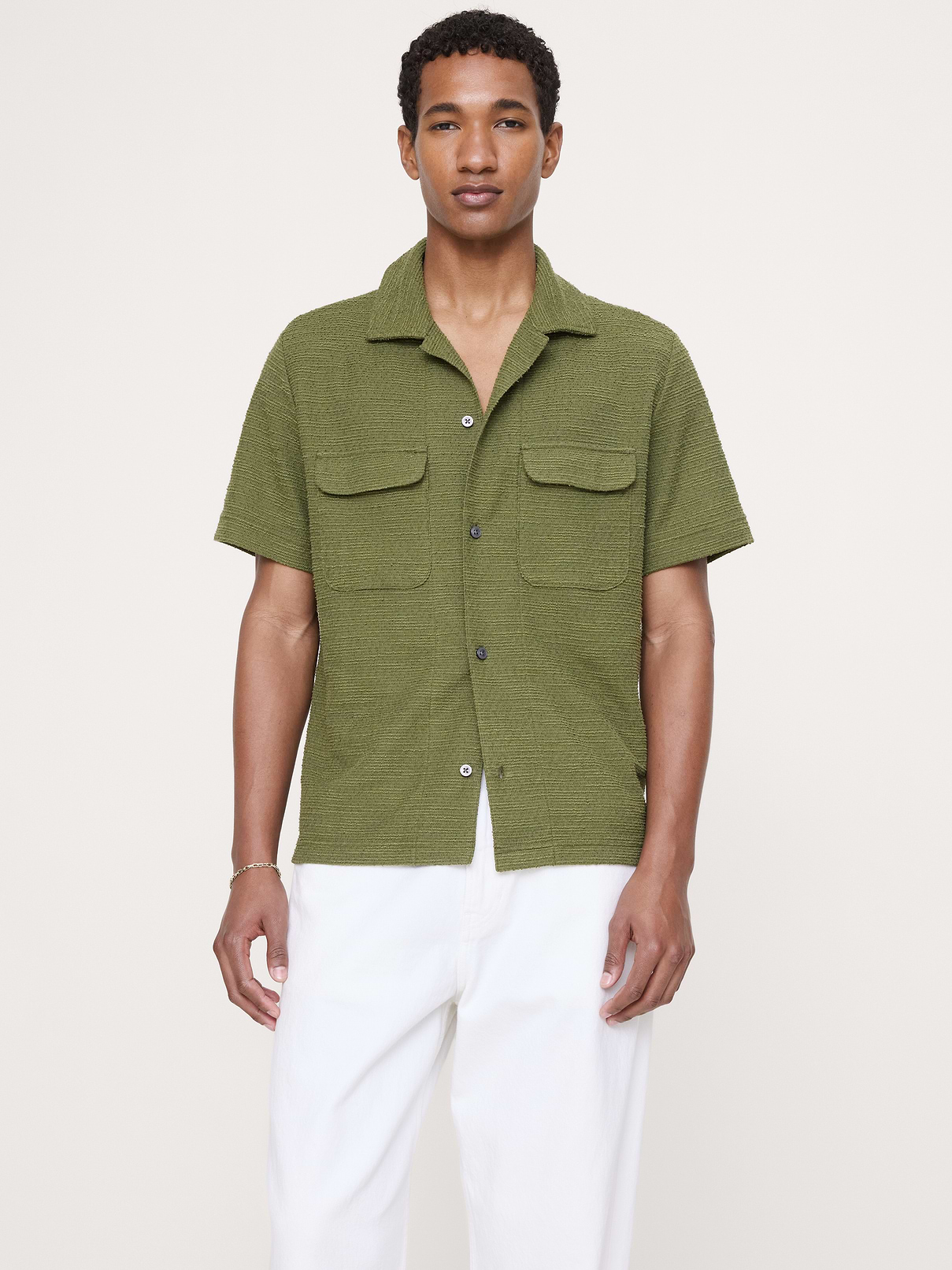Textured Knit Resort Shirt
