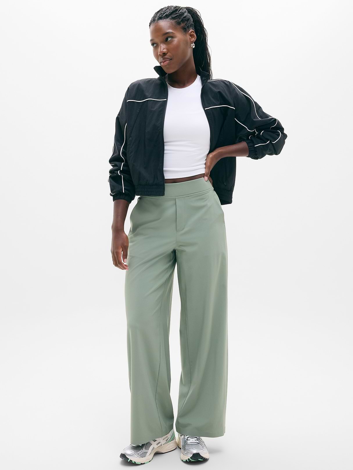 Brooklyn Mid Rise Wide Leg Pant | Athleta