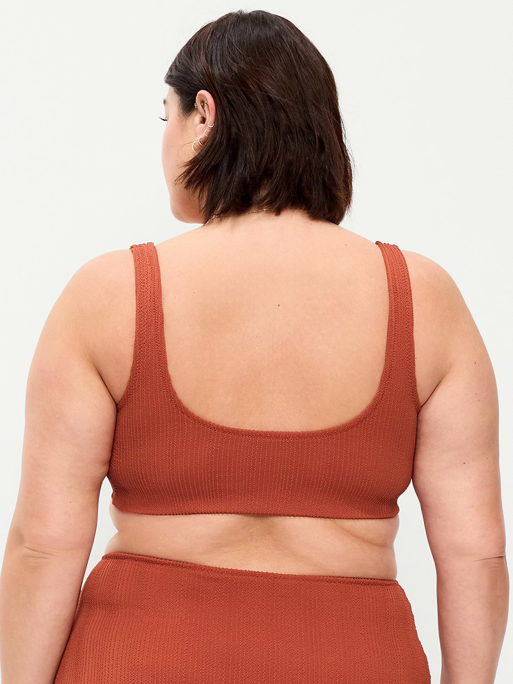 Image number 8 showing, Ribbed Scoop-Neck Swim Top