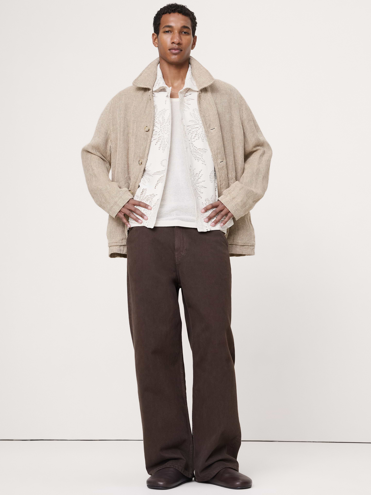 Image number 3 showing, Floral Knit Button-Down Shirt