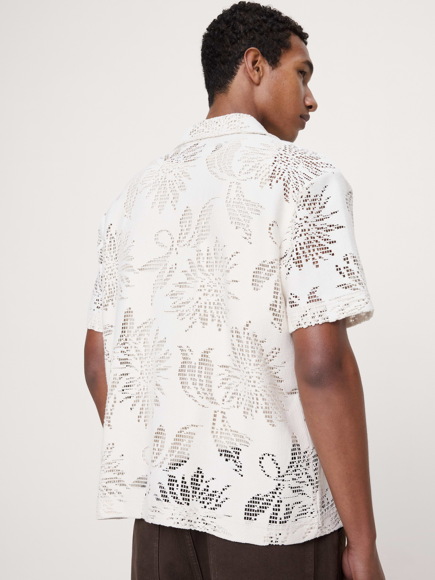 Image number 2 showing, Floral Knit Button-Down Shirt