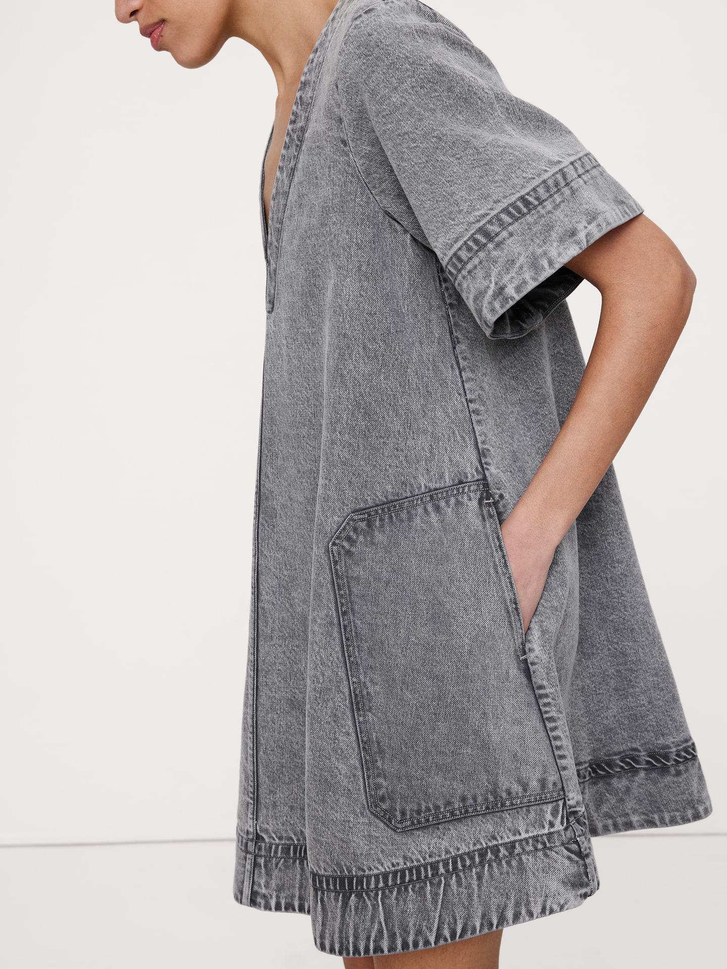 Image number 3 showing, Denim Mini Dress