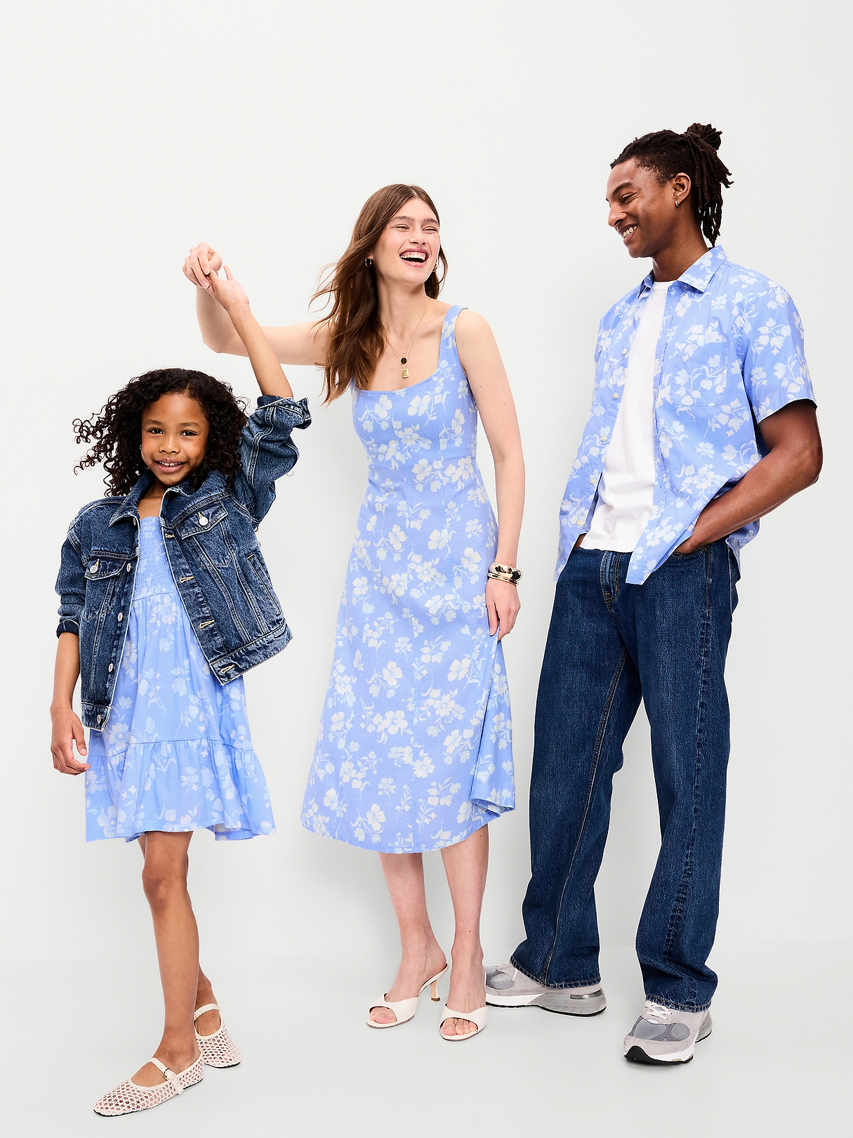 Ruffle-Sleeve Fit & Flare Midi Dress | Old Navy