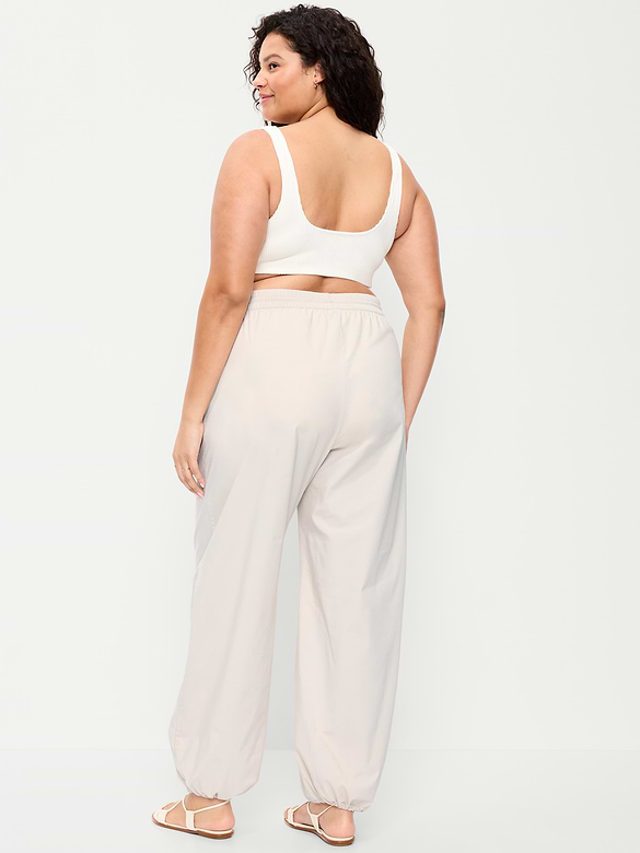 Lightweight Pull-On Poplin Balloon Pants