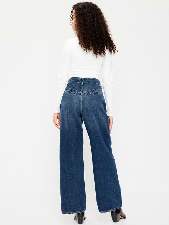High-Waisted Baggy Wide-Leg Jeans