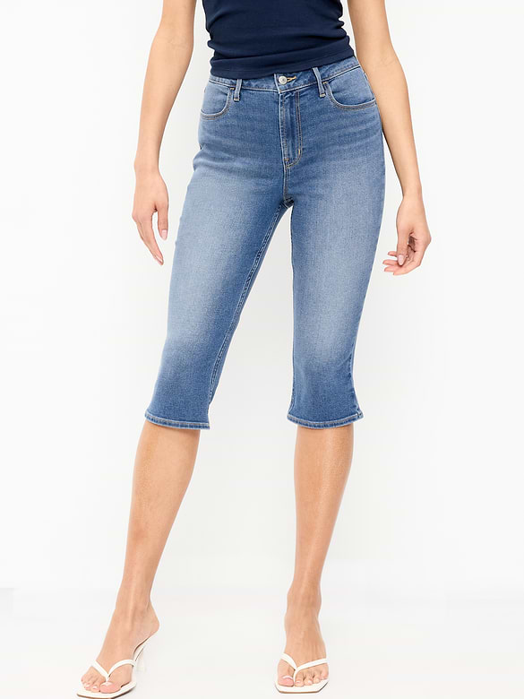 High-Waisted Wow Capri Jeans