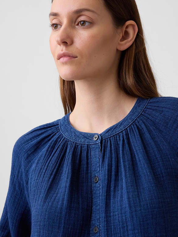 Oversized Gauze Top