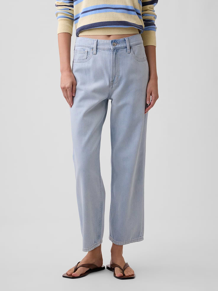 Image number 2 showing, Low Slung SuperSoft Relaxed Straight Crop Jeans