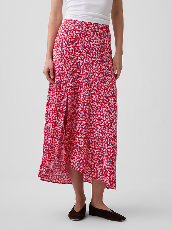 Seamed Midi Skirt
