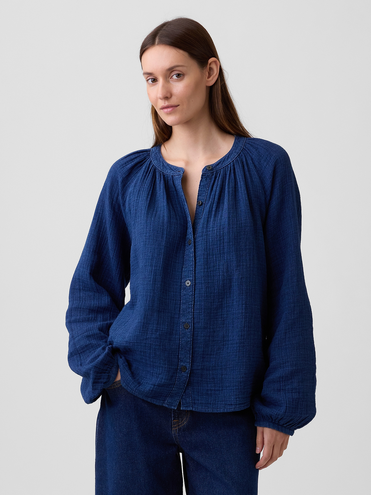 Oversized Gauze Top | Gap Factory