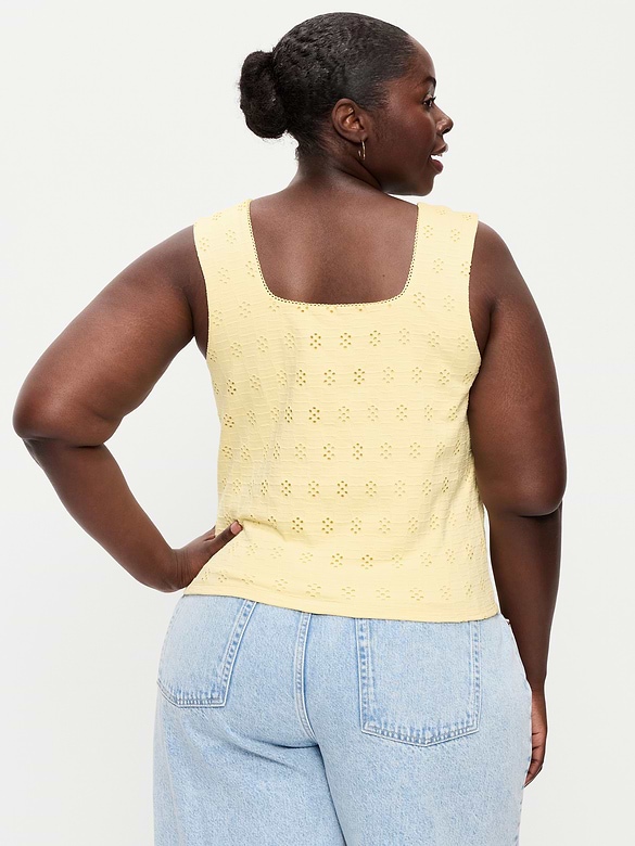Camisole à broderie anglaise à corsage cousu