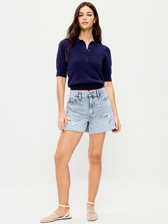 High-Waisted OG Cut-Off Jean Shorts -- 4-inch inseam